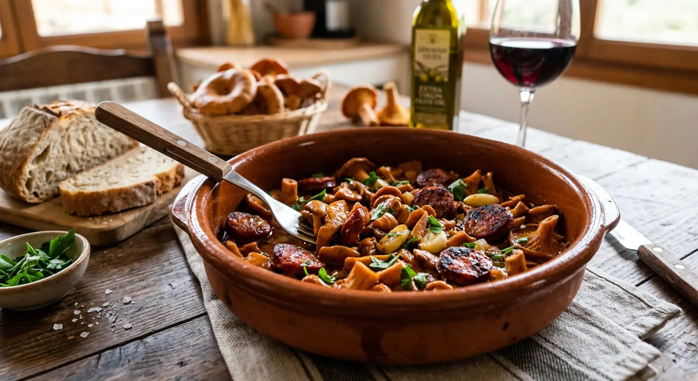 Níscalos con Chorizo: Receta Rústica de Setas con Embutido